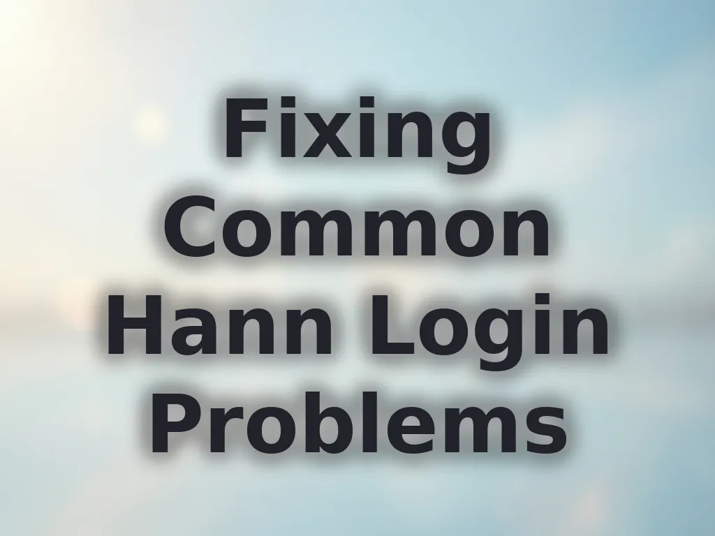 Fixing Common Hann Login Problems